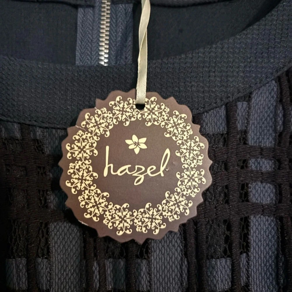 Hazel Womens Navy Polyester Romper Lace Detailed Exposed Zipper Pockets Sz. Med - Picture 2 of 6